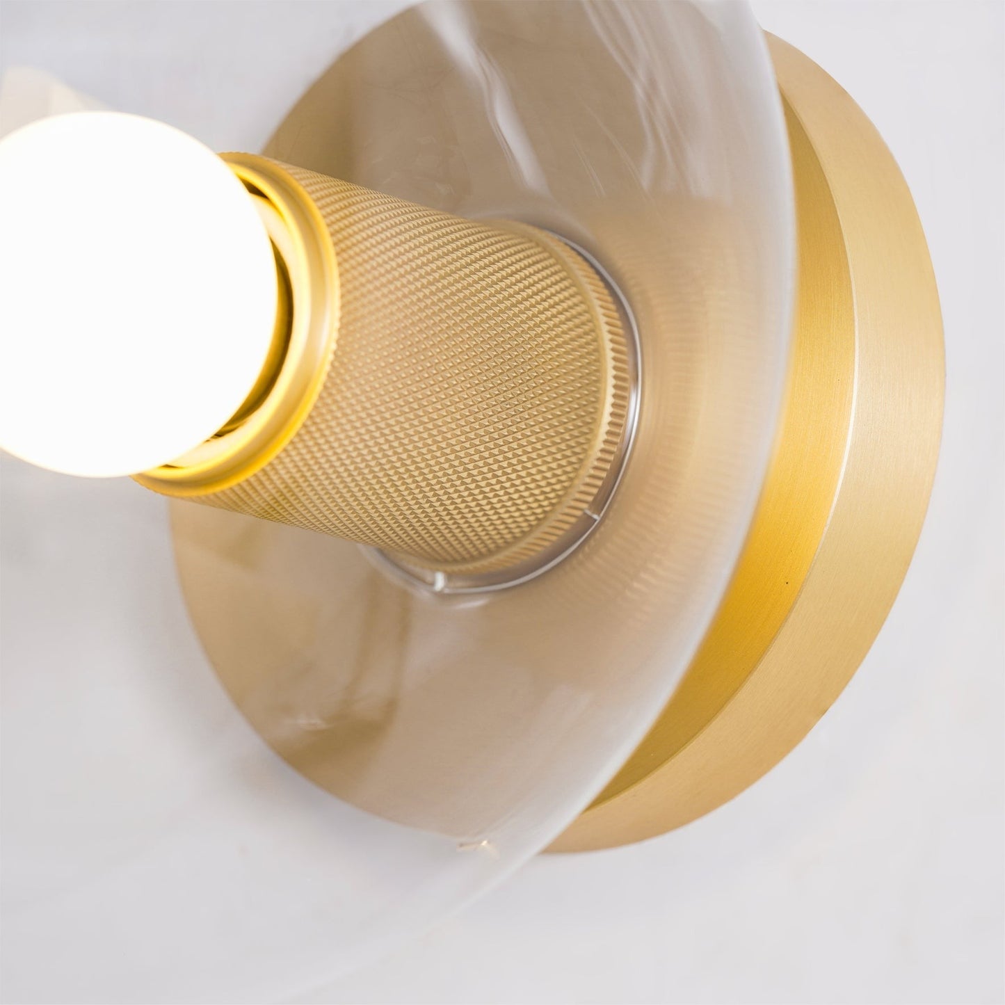 Minimal Glass Flush Mount Light