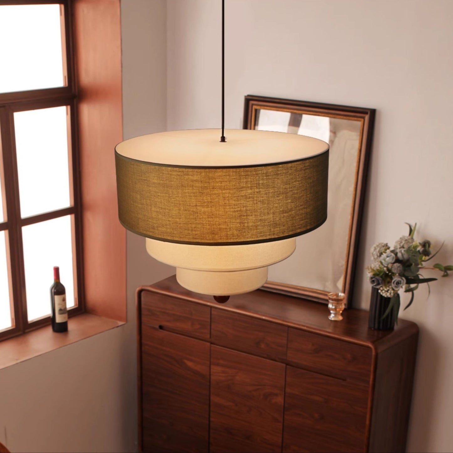 Soft Tiered Fabric Pendant