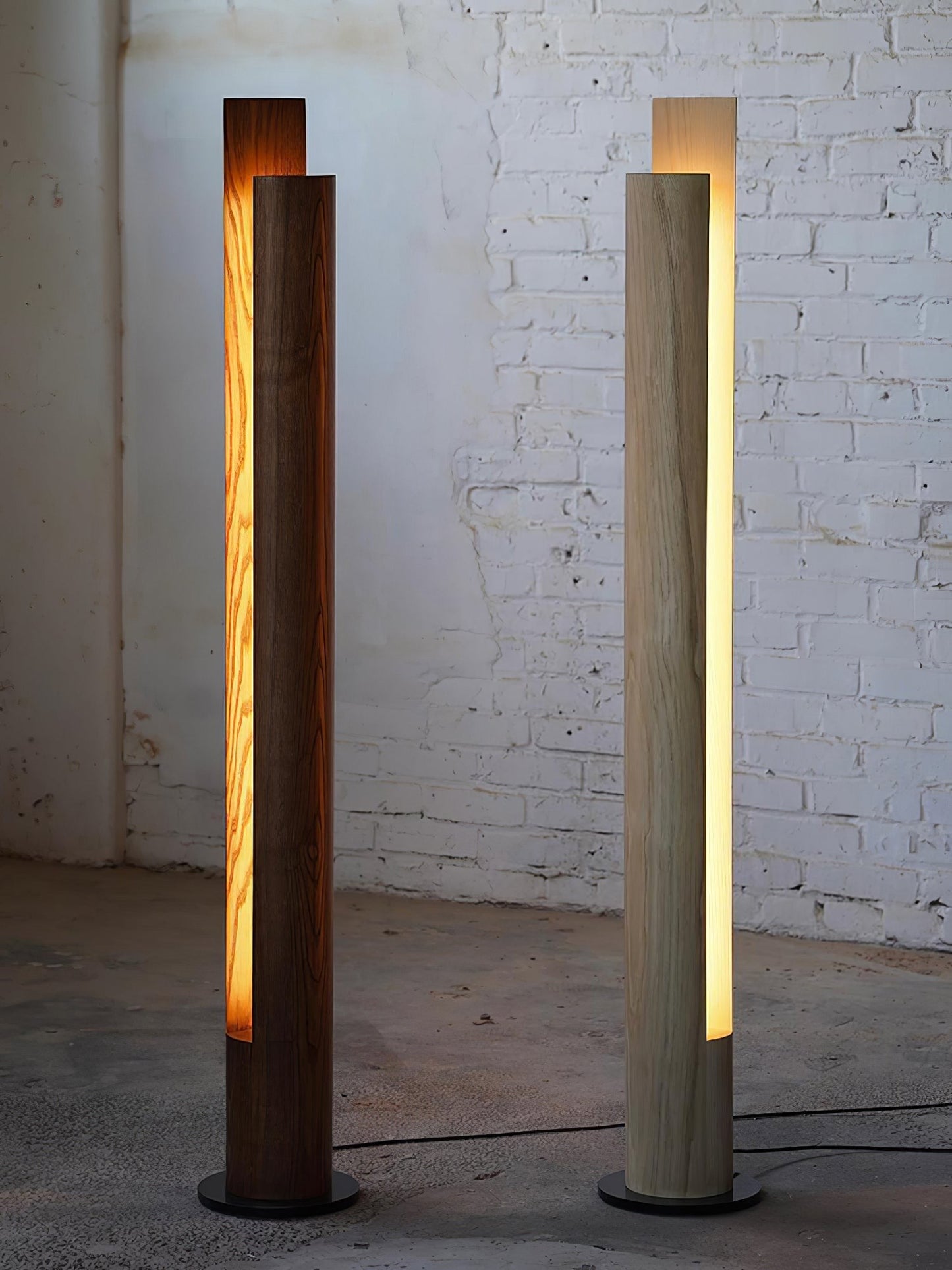 Timber Column LED Floor Lamp