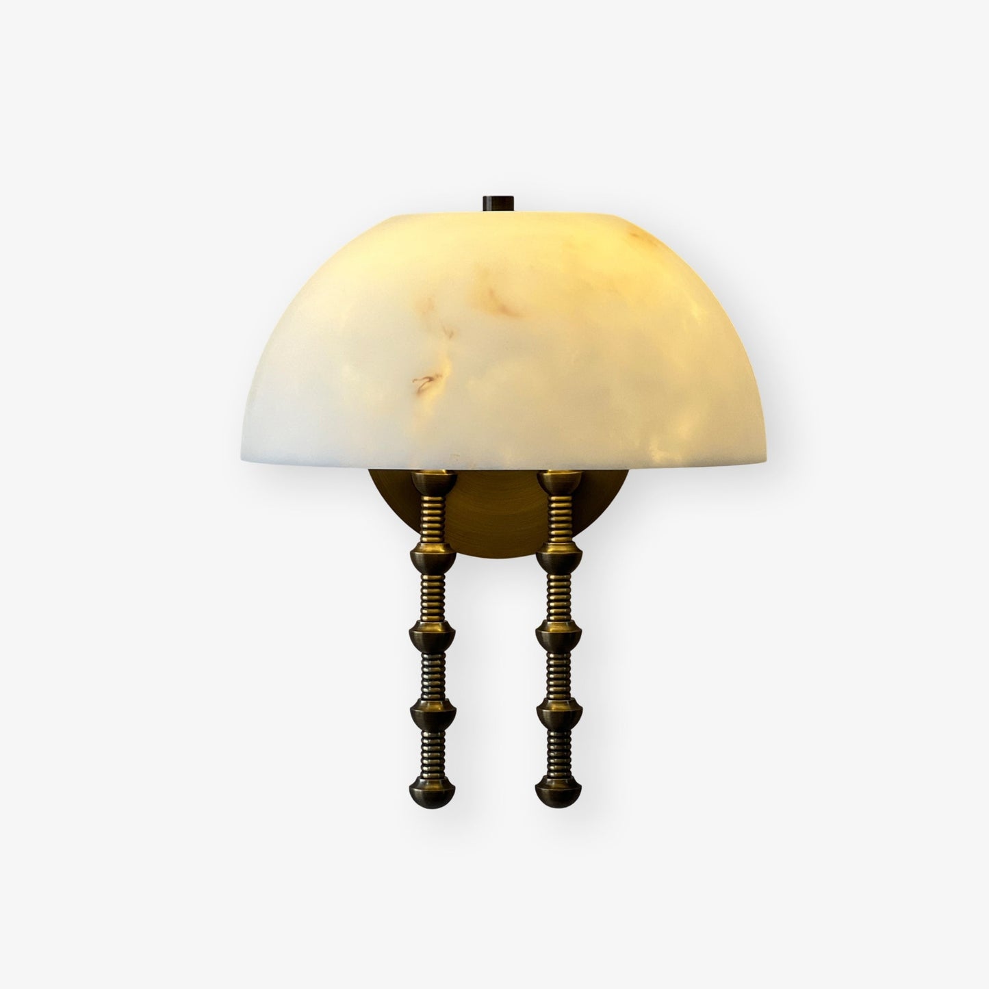 Bell-Shaped Alabaster Wall Sconce