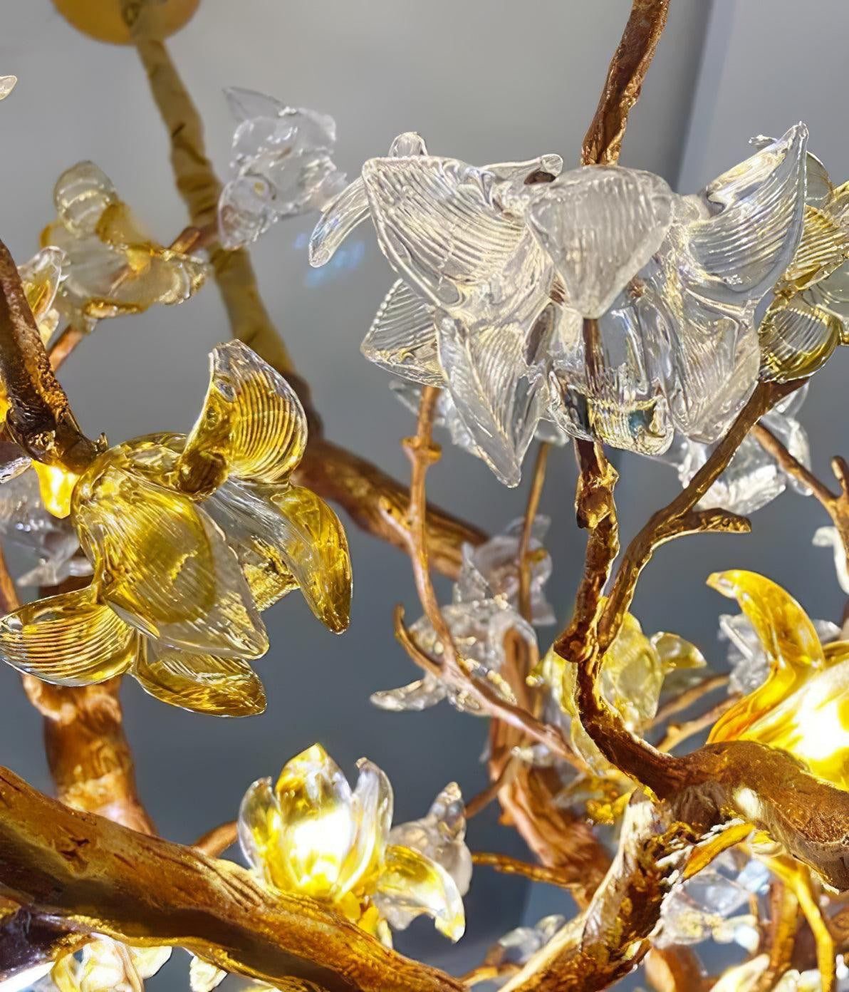 Brass Maple Branch Statement Chandelier