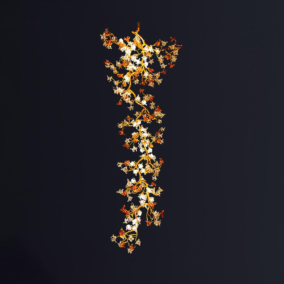 Brass Maple Branch Statement Chandelier