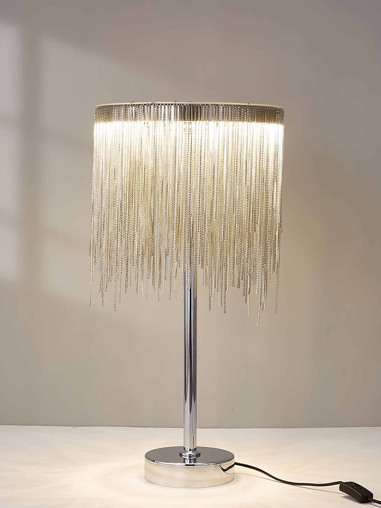 Cascading Chain Tassel Table Lamp