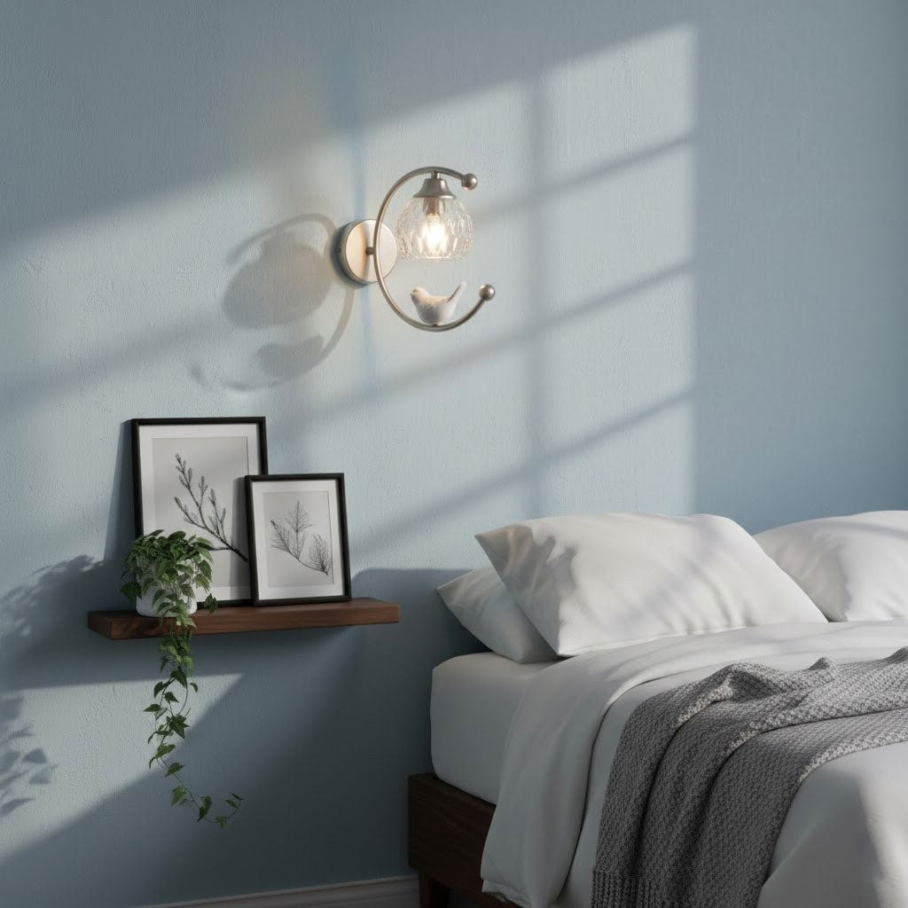 Ceramic Bird Glow Wall Light