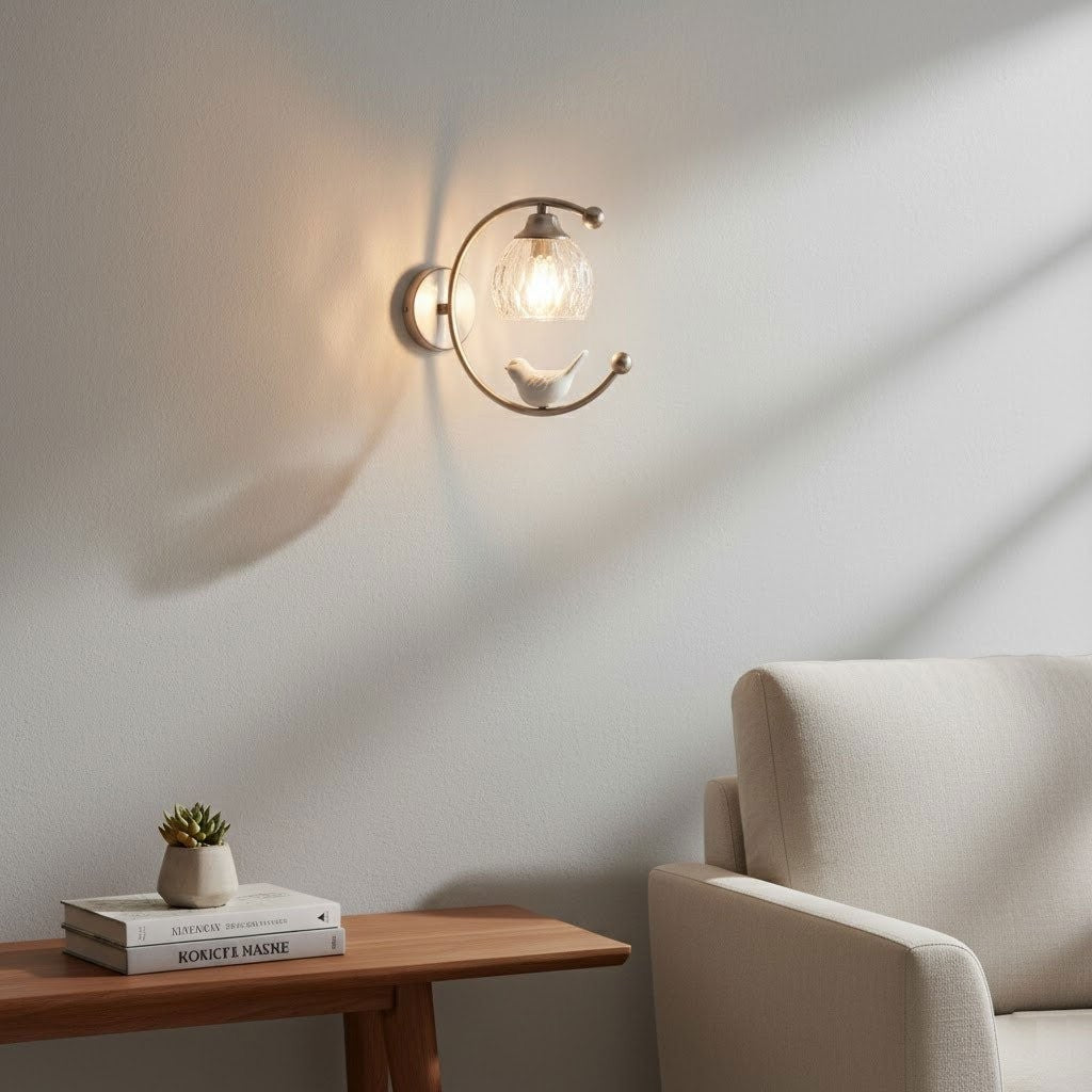 Ceramic Bird Glow Wall Light
