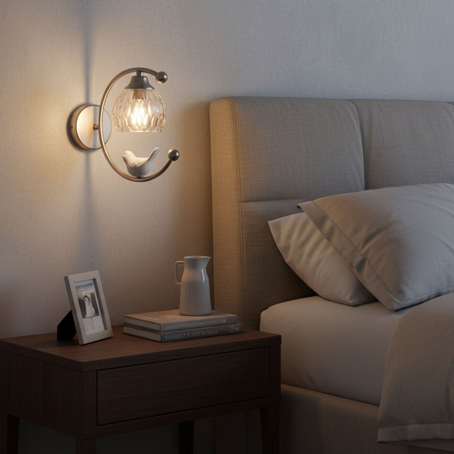 Ceramic Bird Glow Wall Light