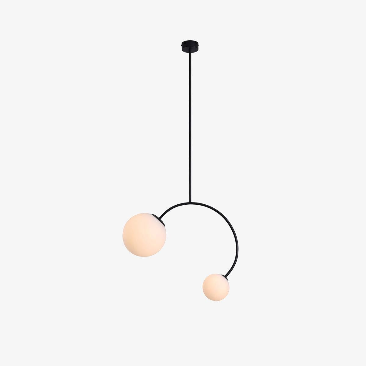 Crossed Glass Duo Pendant Light