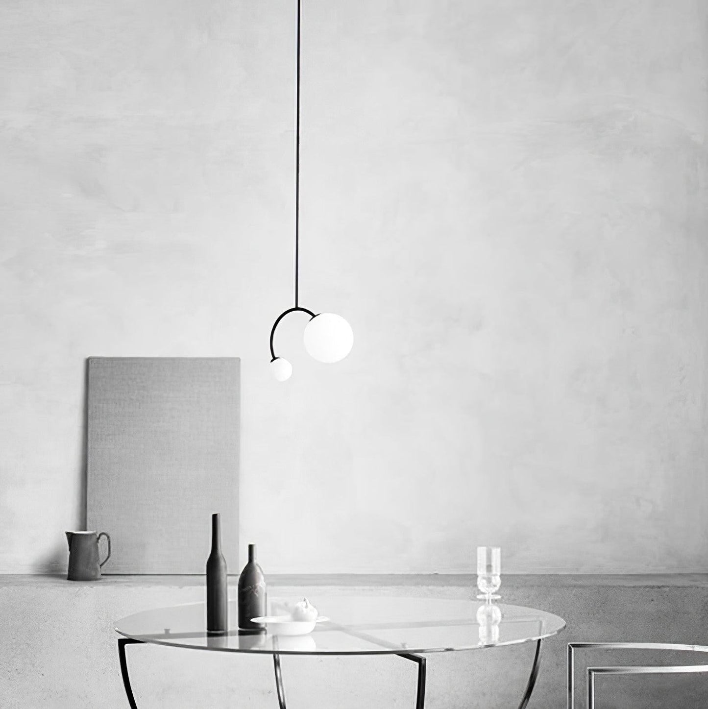 Crossed Glass Duo Pendant Light