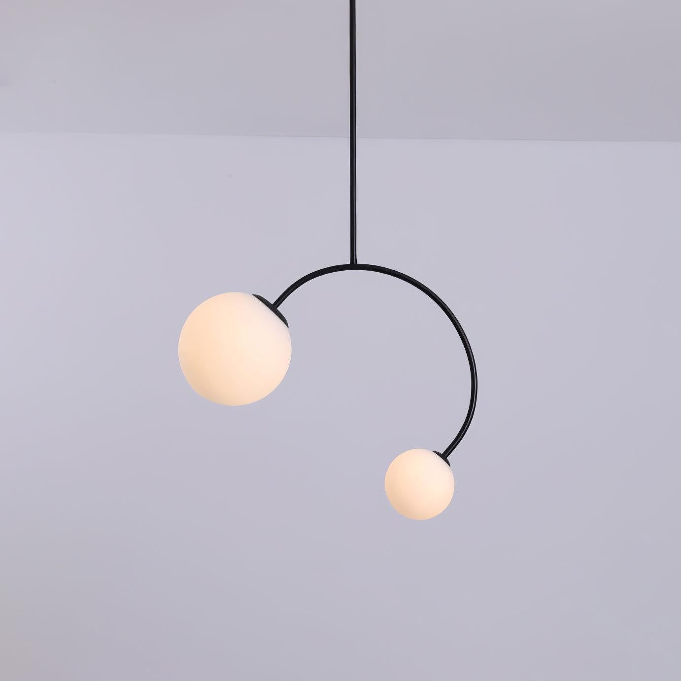 Crossed Glass Duo Pendant Light