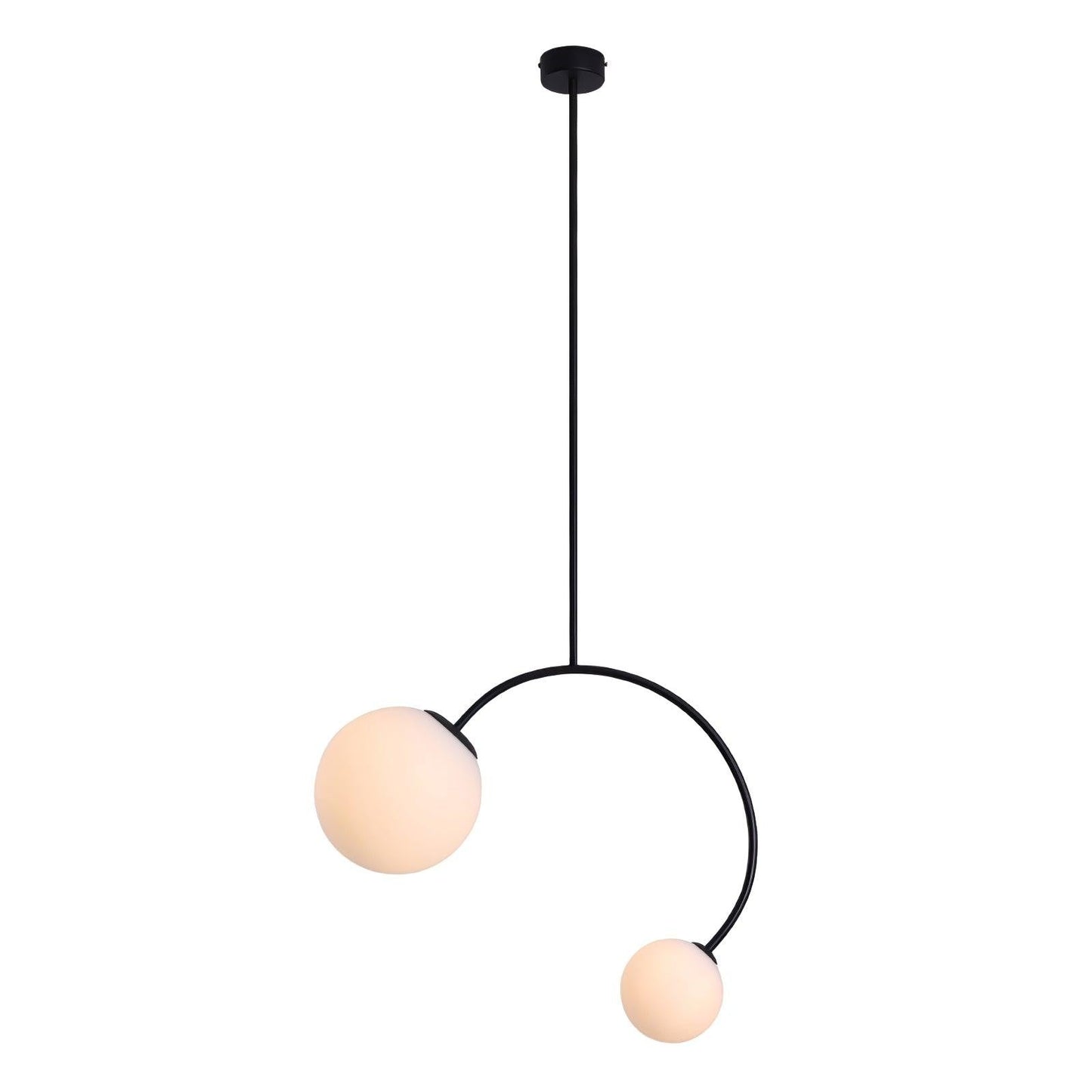 Crossed Glass Duo Pendant Light