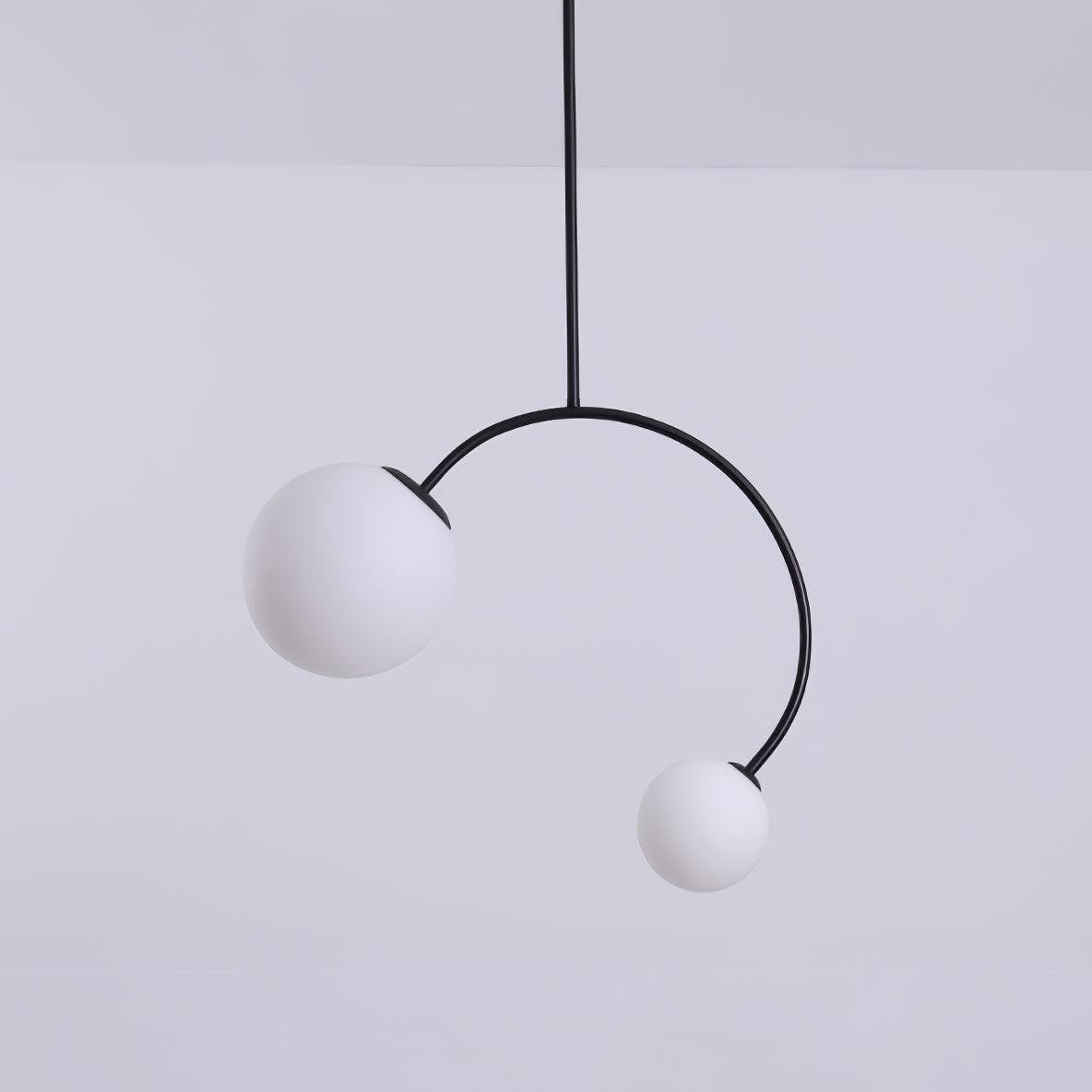 Crossed Glass Duo Pendant Light