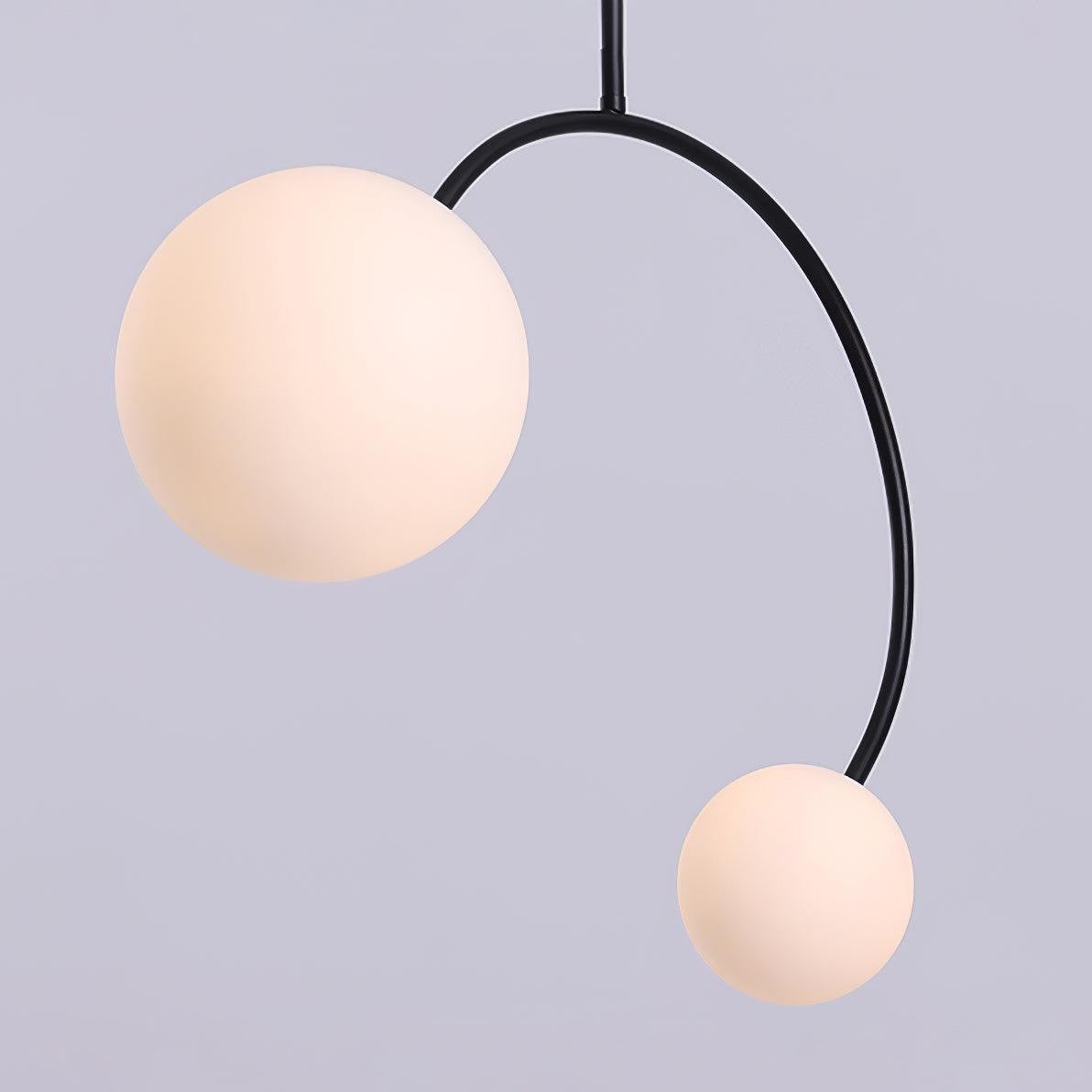 Crossed Glass Duo Pendant Light