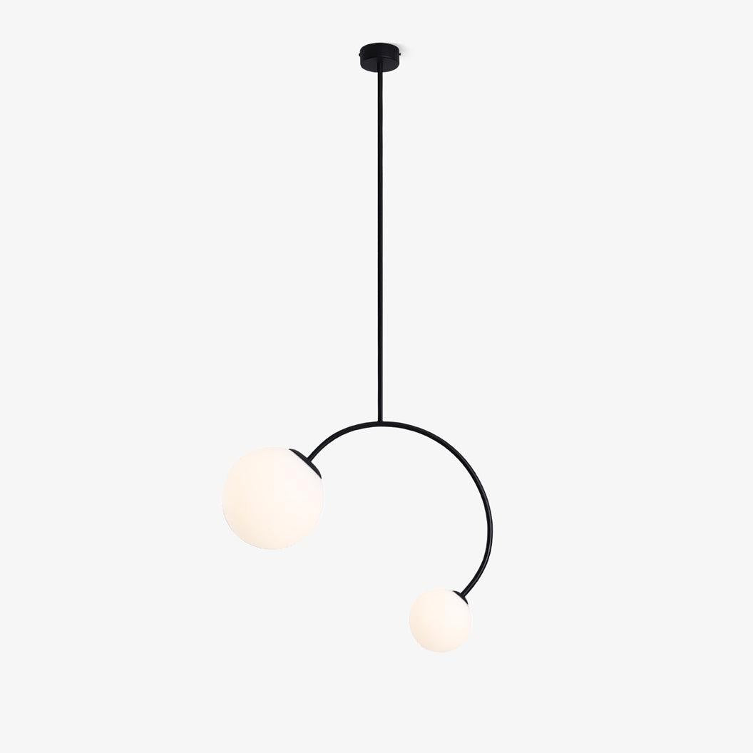 Crossed Glass Duo Pendant Light