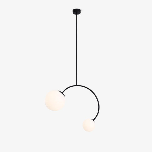 Crossed Glass Duo Pendant Light