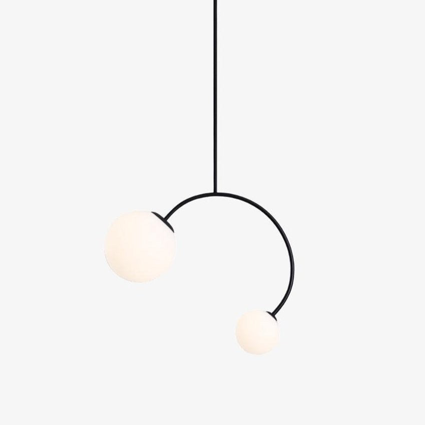 Crossed Glass Duo Pendant Light