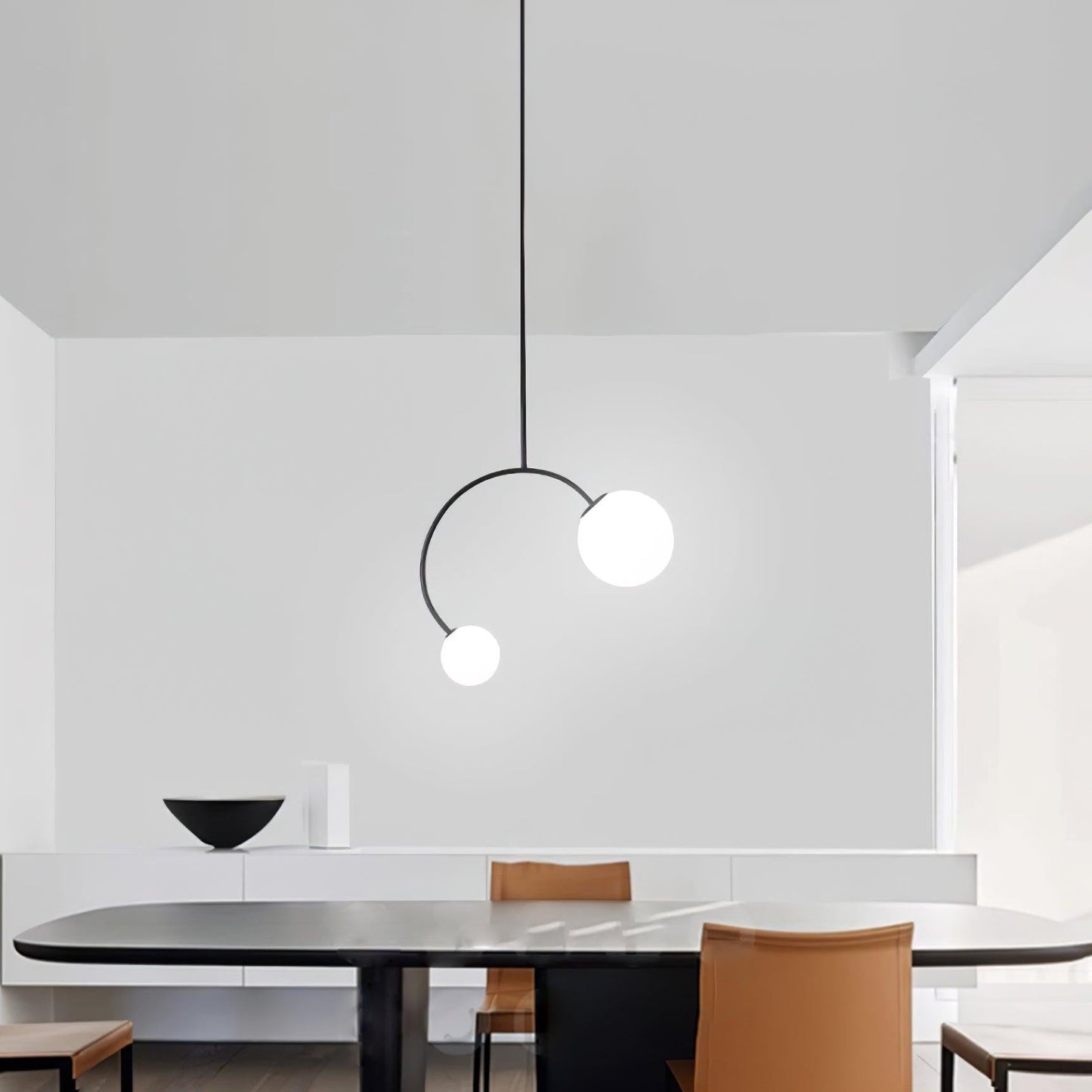 Crossed Glass Duo Pendant Light