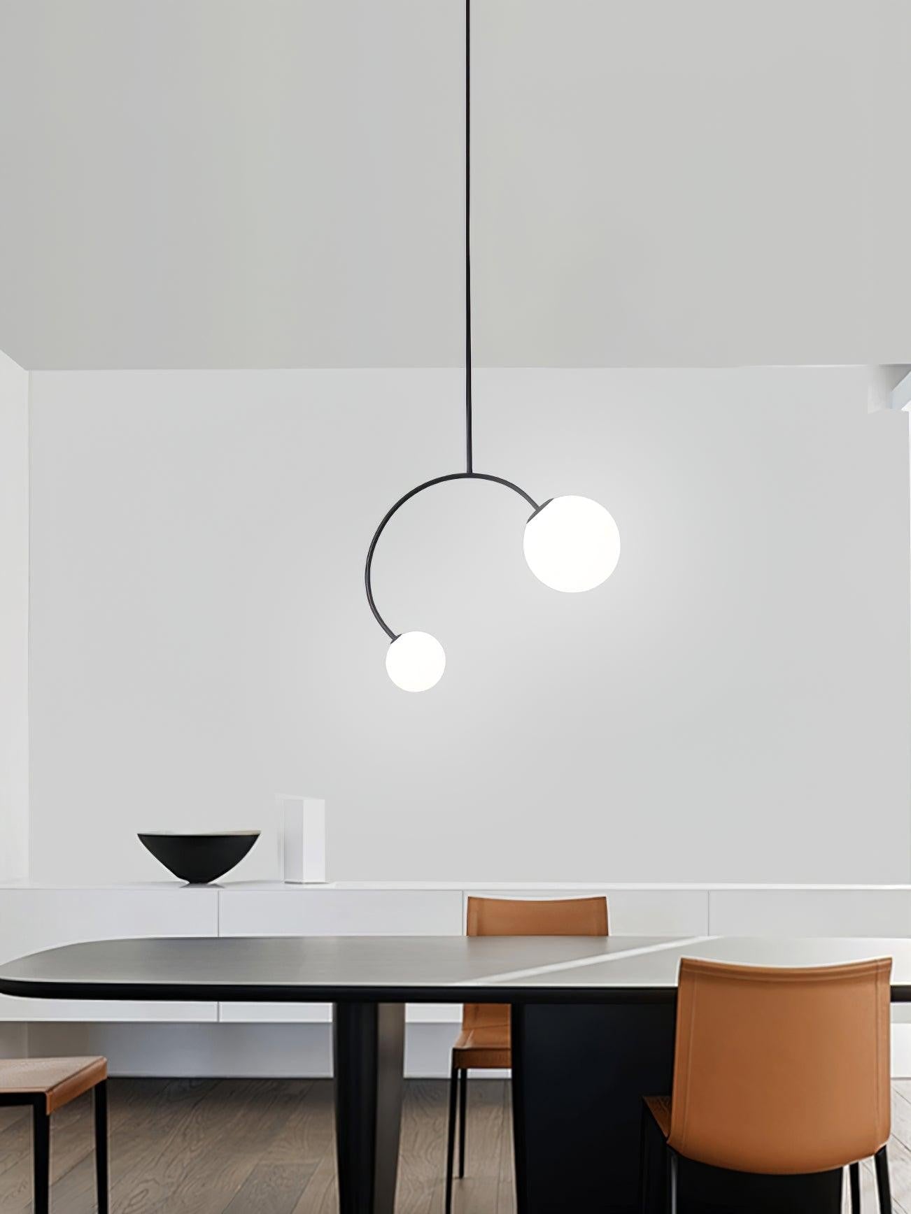 Crossed Glass Duo Pendant Light