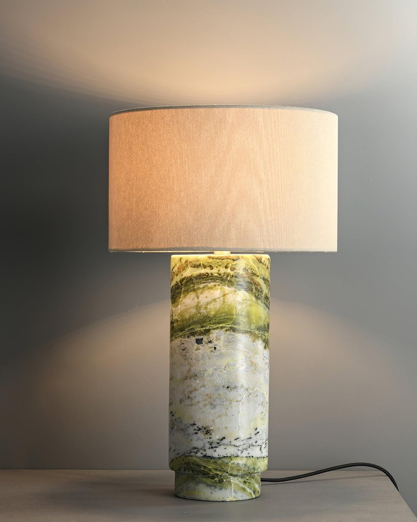 Green Marble Statement Table Lamp