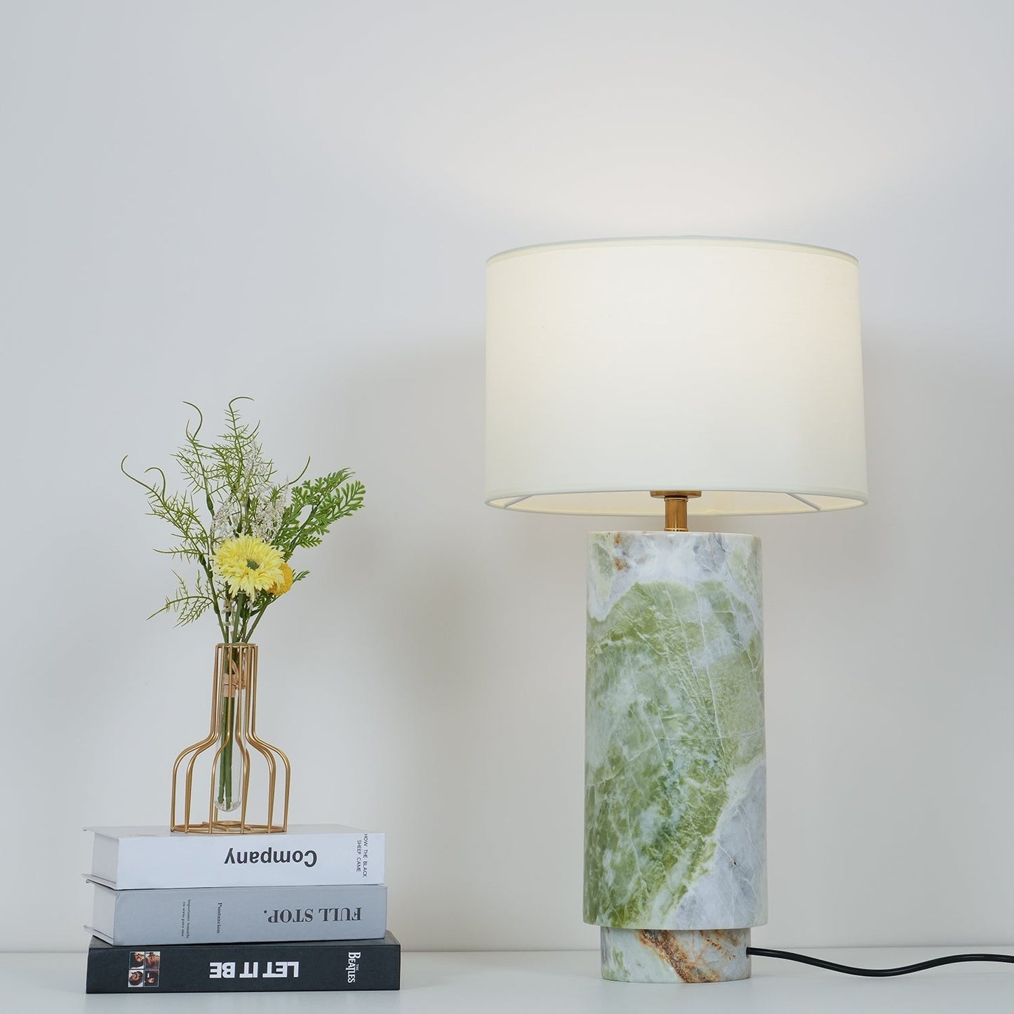 Green Marble Statement Table Lamp