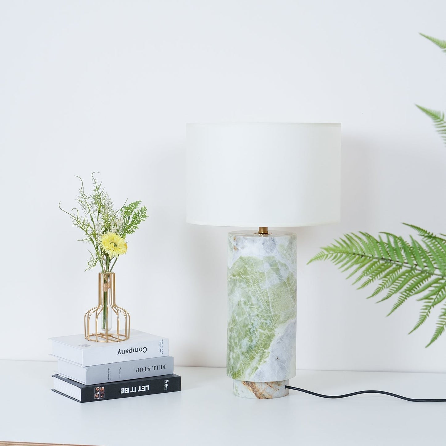 Green Marble Statement Table Lamp