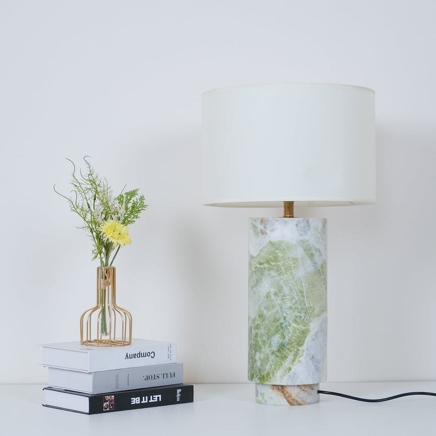 Green Marble Statement Table Lamp