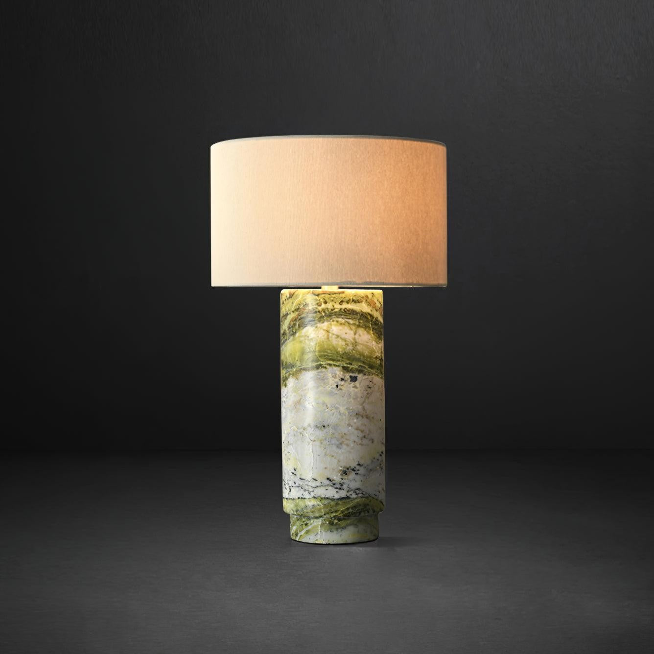 Green Marble Statement Table Lamp
