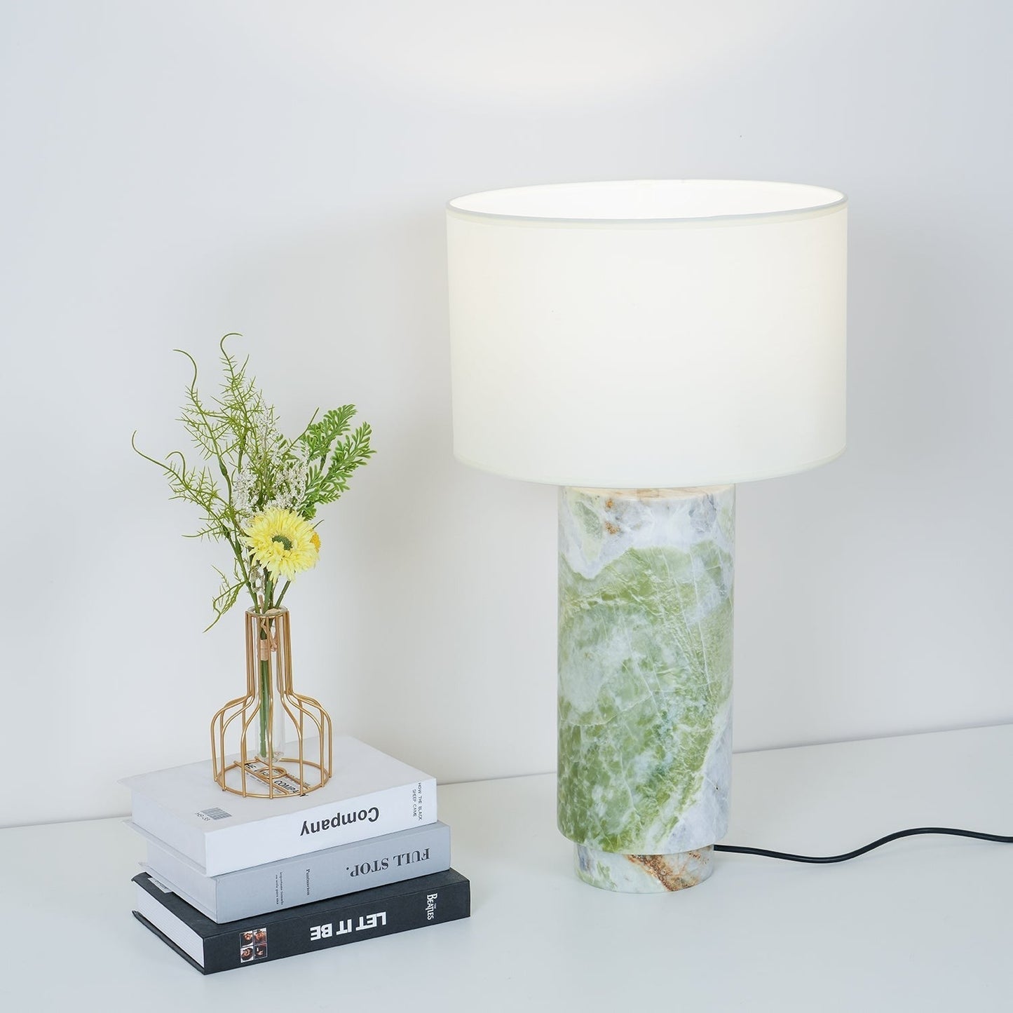 Green Marble Statement Table Lamp