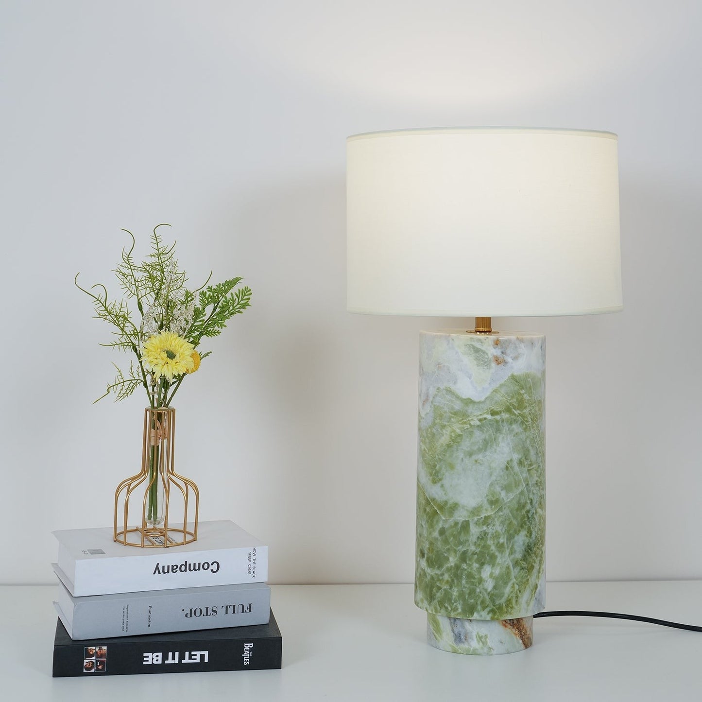 Green Marble Statement Table Lamp