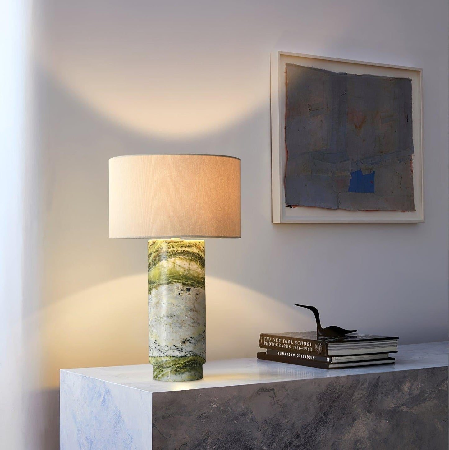Green Marble Statement Table Lamp