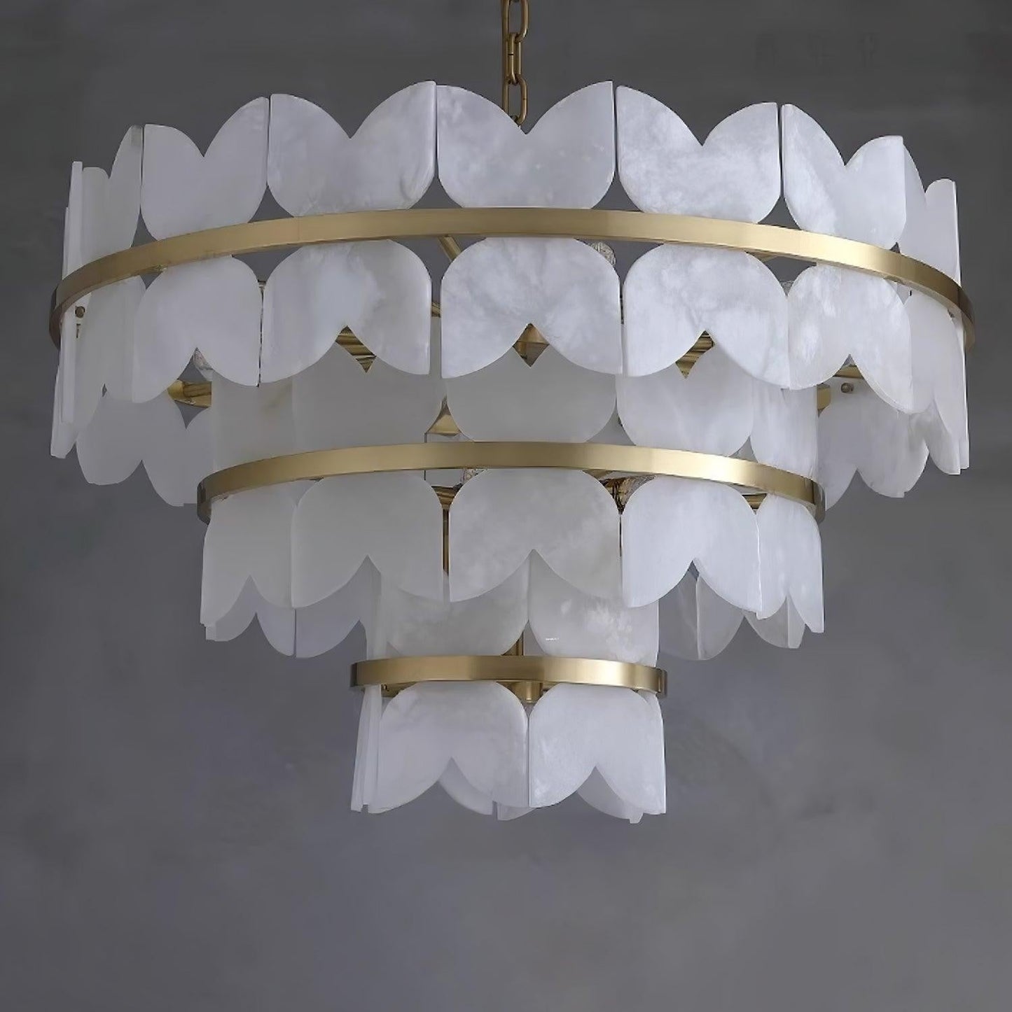 Layered Alabaster Cloud Chandelier