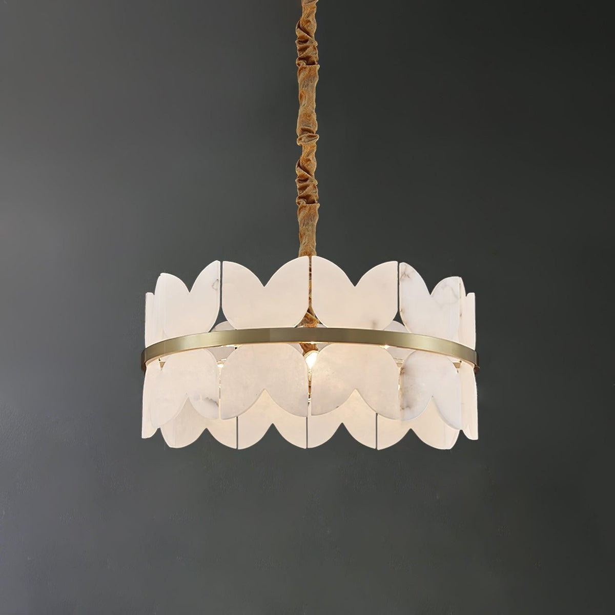 Layered Alabaster Cloud Chandelier