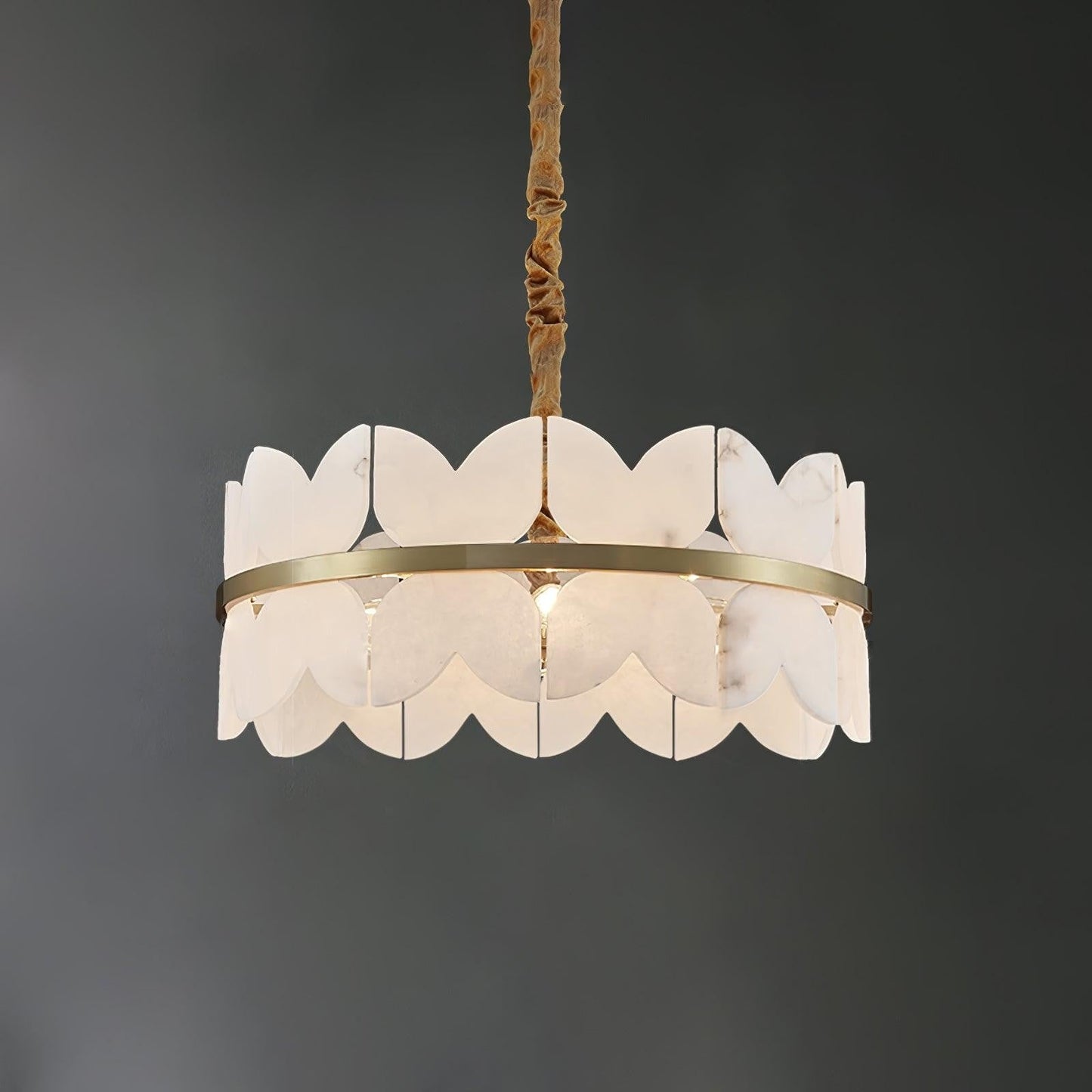 Layered Alabaster Cloud Chandelier