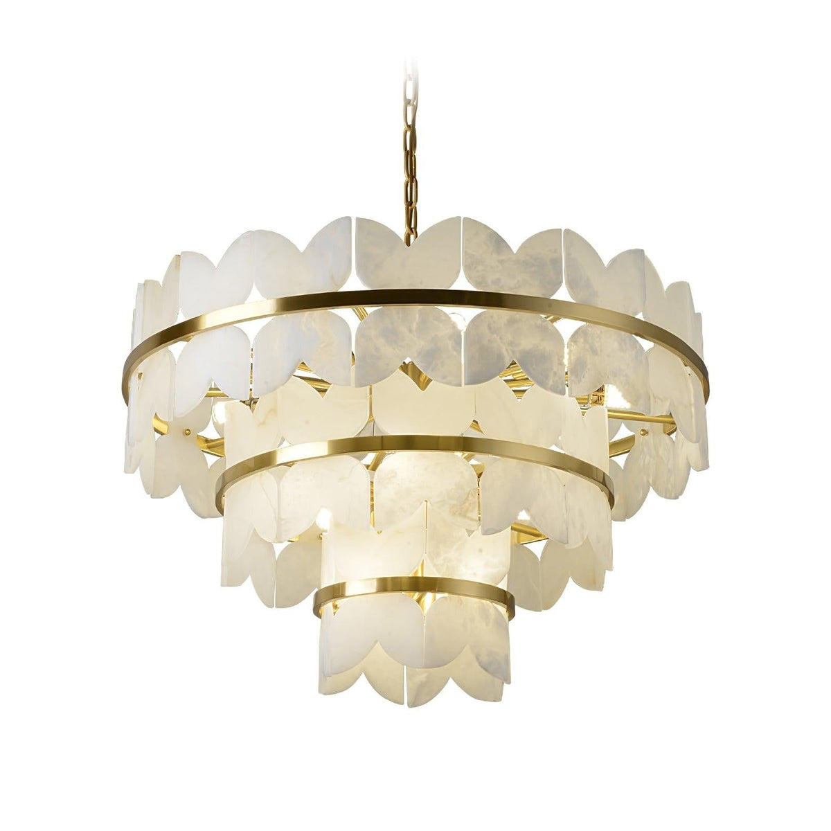 Layered Alabaster Cloud Chandelier