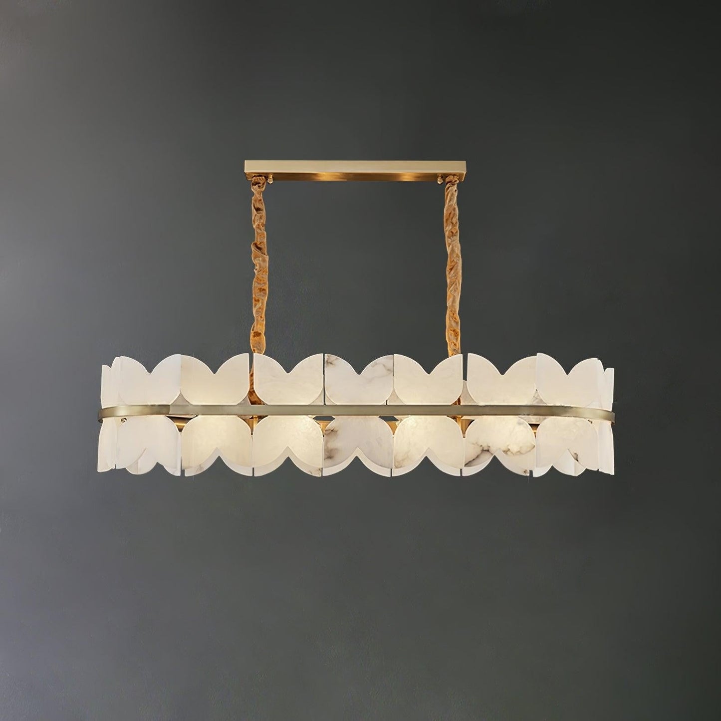 Layered Alabaster Cloud Chandelier