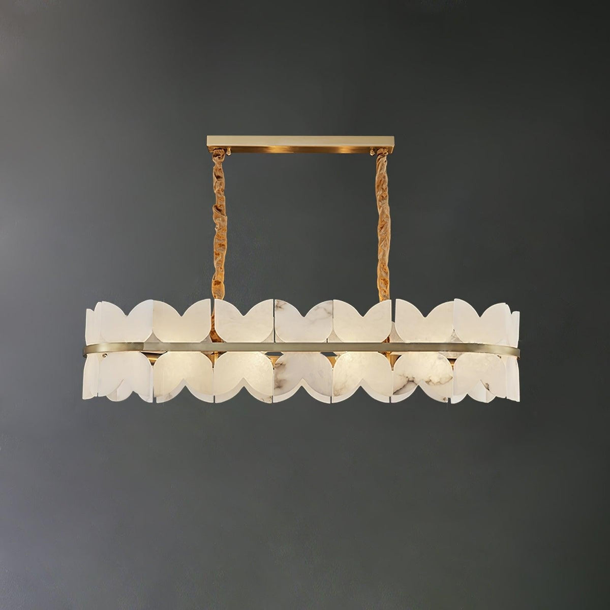 Layered Alabaster Cloud Chandelier