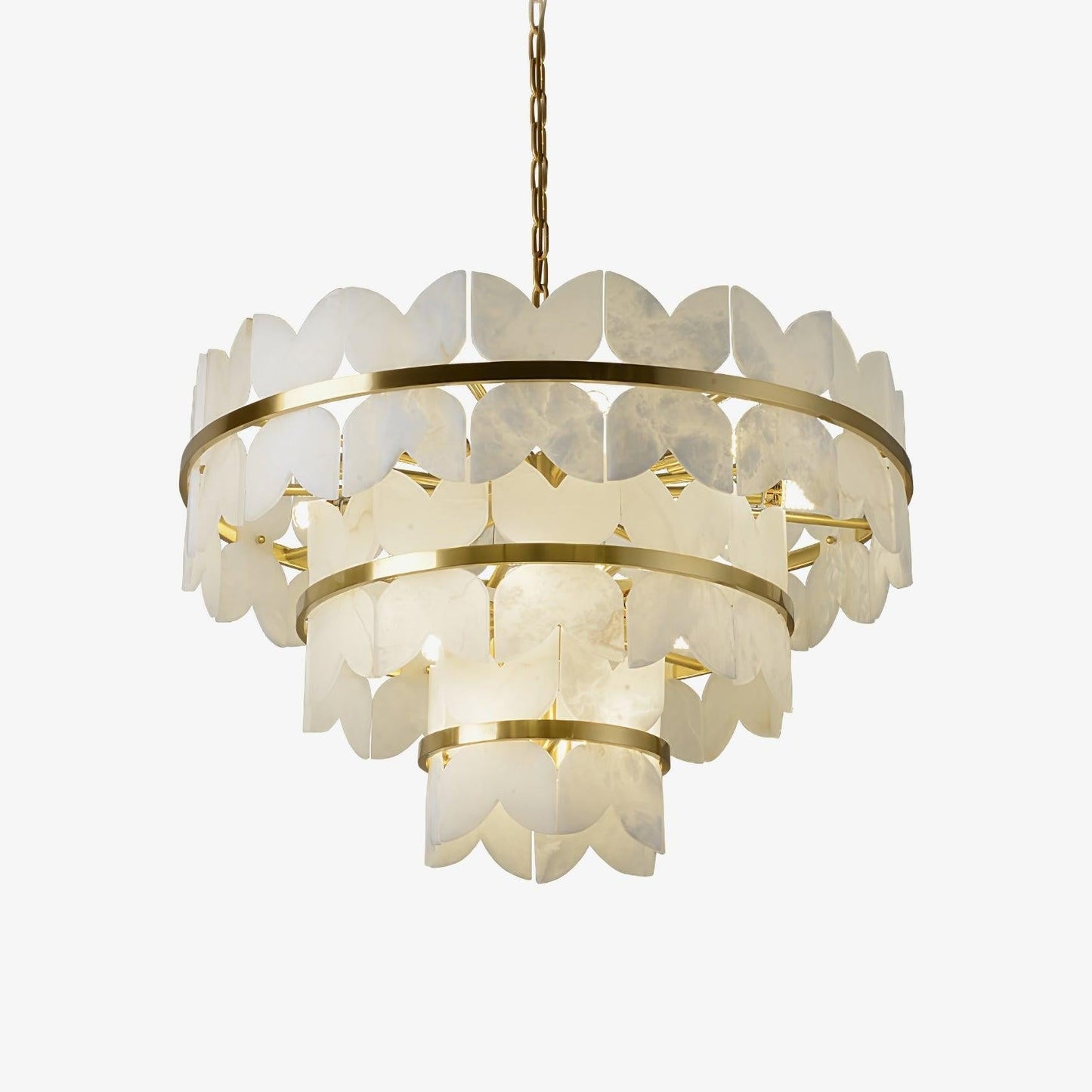 Layered Alabaster Cloud Chandelier