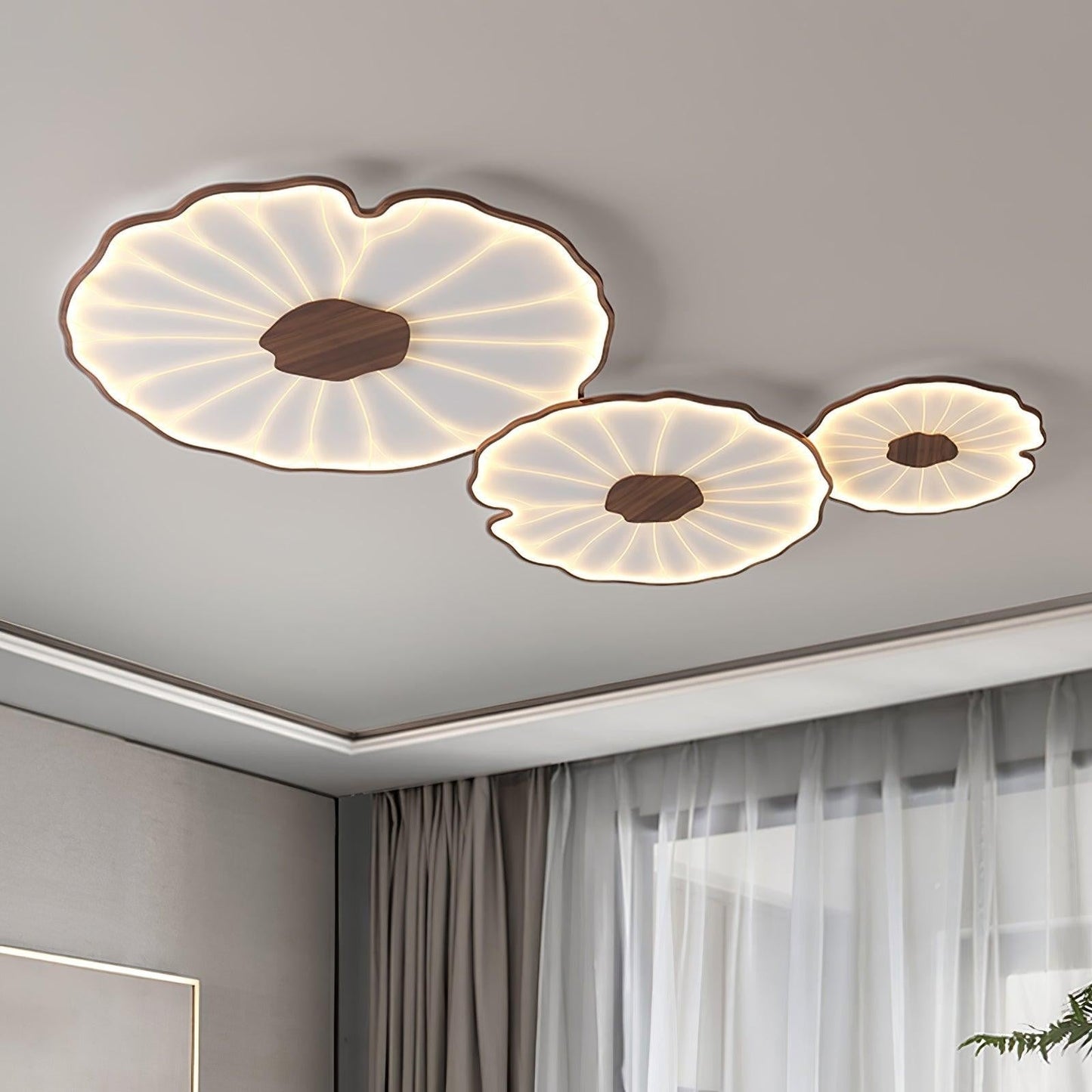 Lotus-Inspired Acrylic Ceiling Light