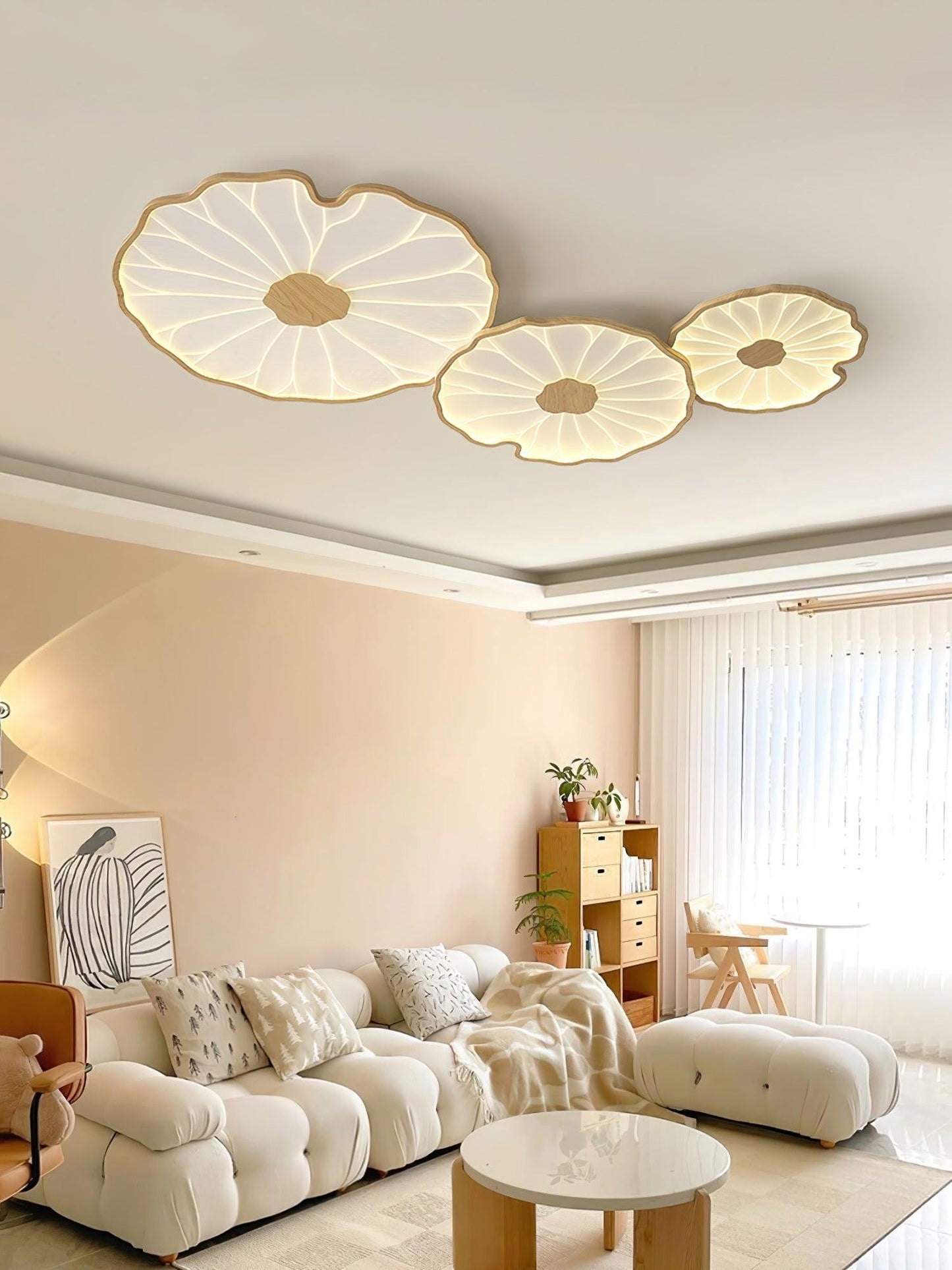 Lotus-Inspired Acrylic Ceiling Light