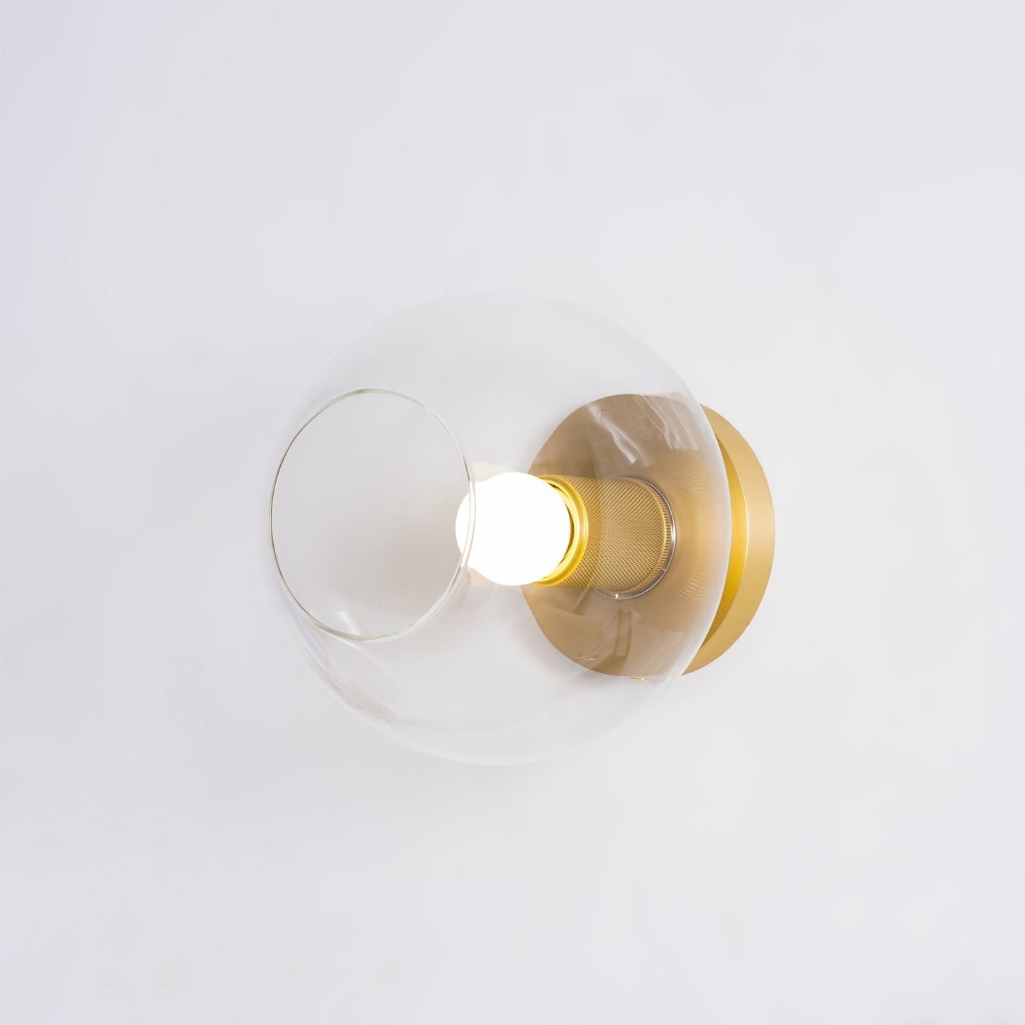 Minimal Glass Flush Mount Light