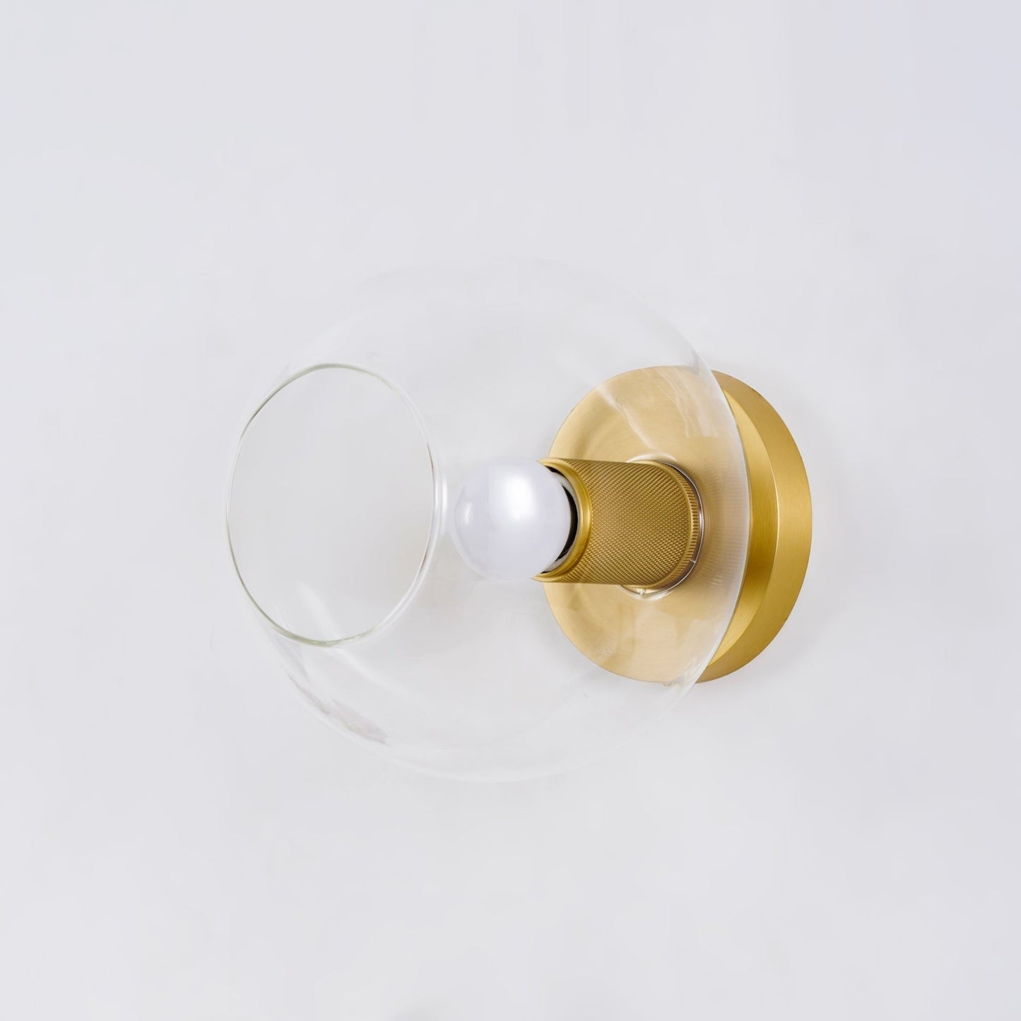 Minimal Glass Flush Mount Light