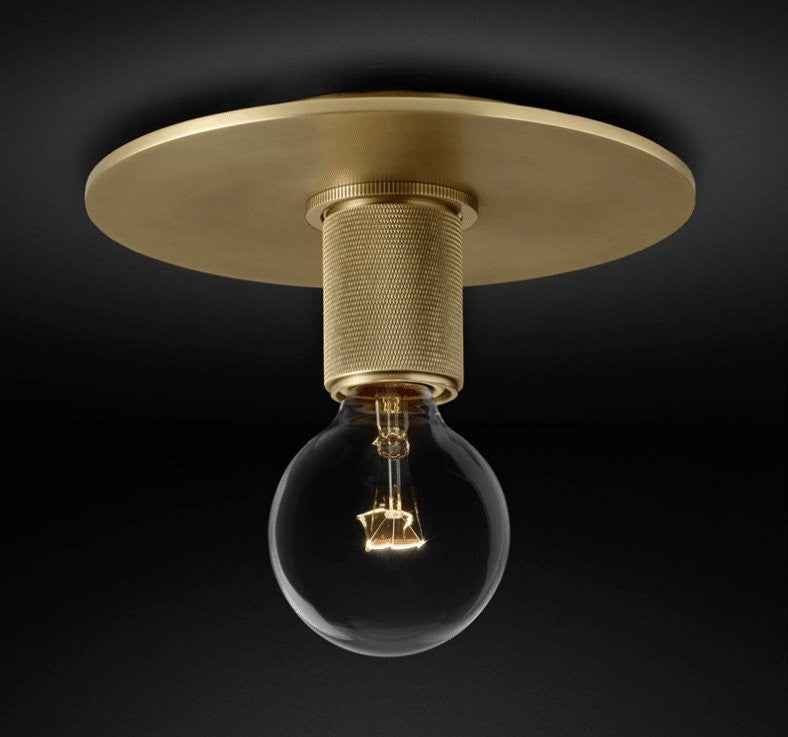 Minimal Glass Flush Mount Light