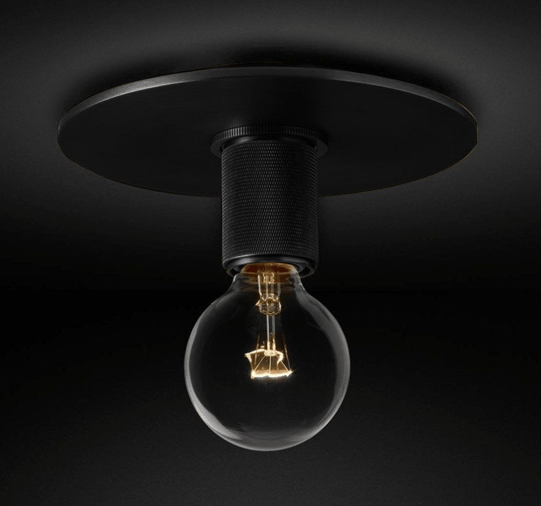 Minimal Glass Flush Mount Light