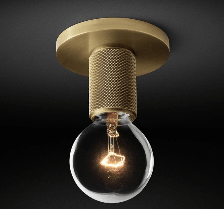 Minimal Glass Flush Mount Light