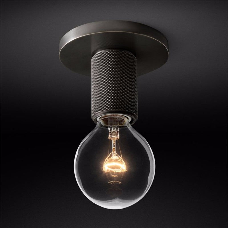 Minimal Glass Flush Mount Light