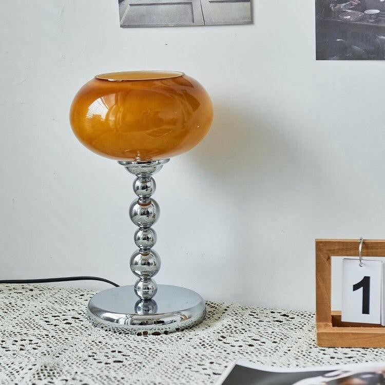 Oval Glass Accent Table Lamp