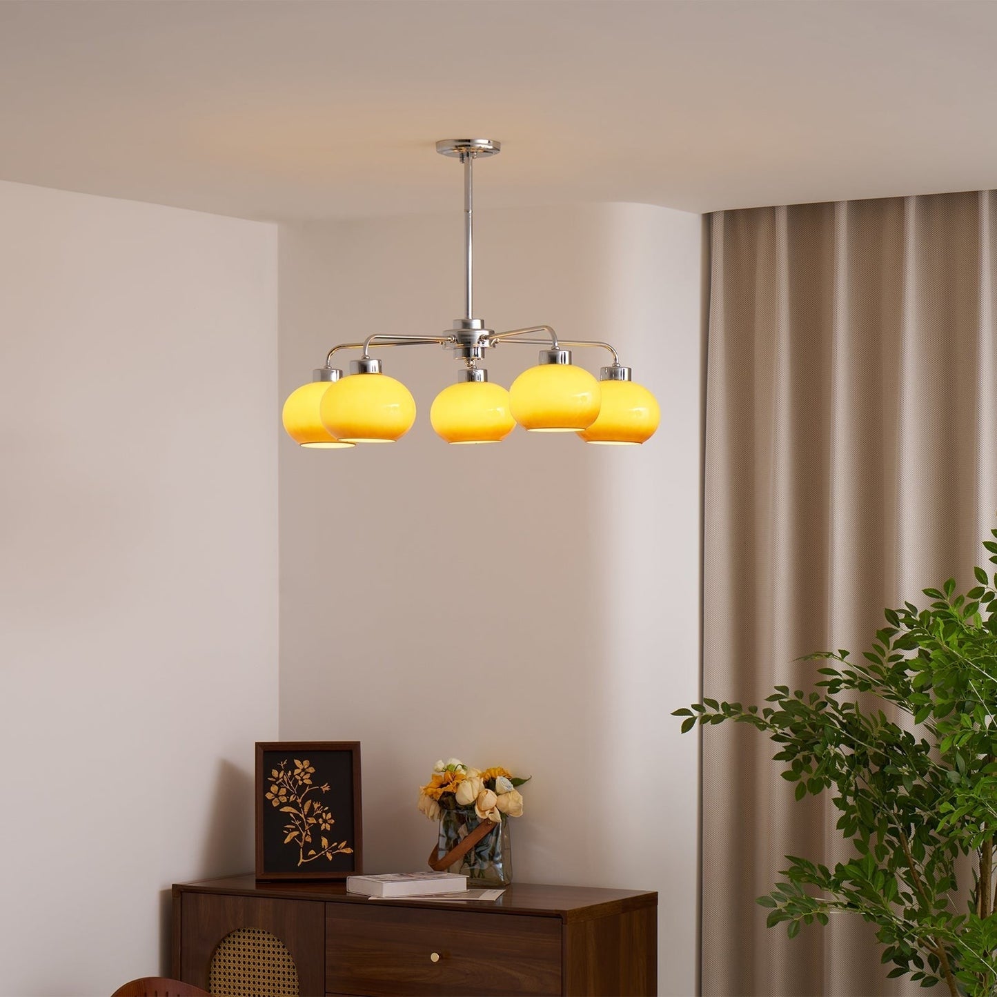Oval Glass Globe Chandelier