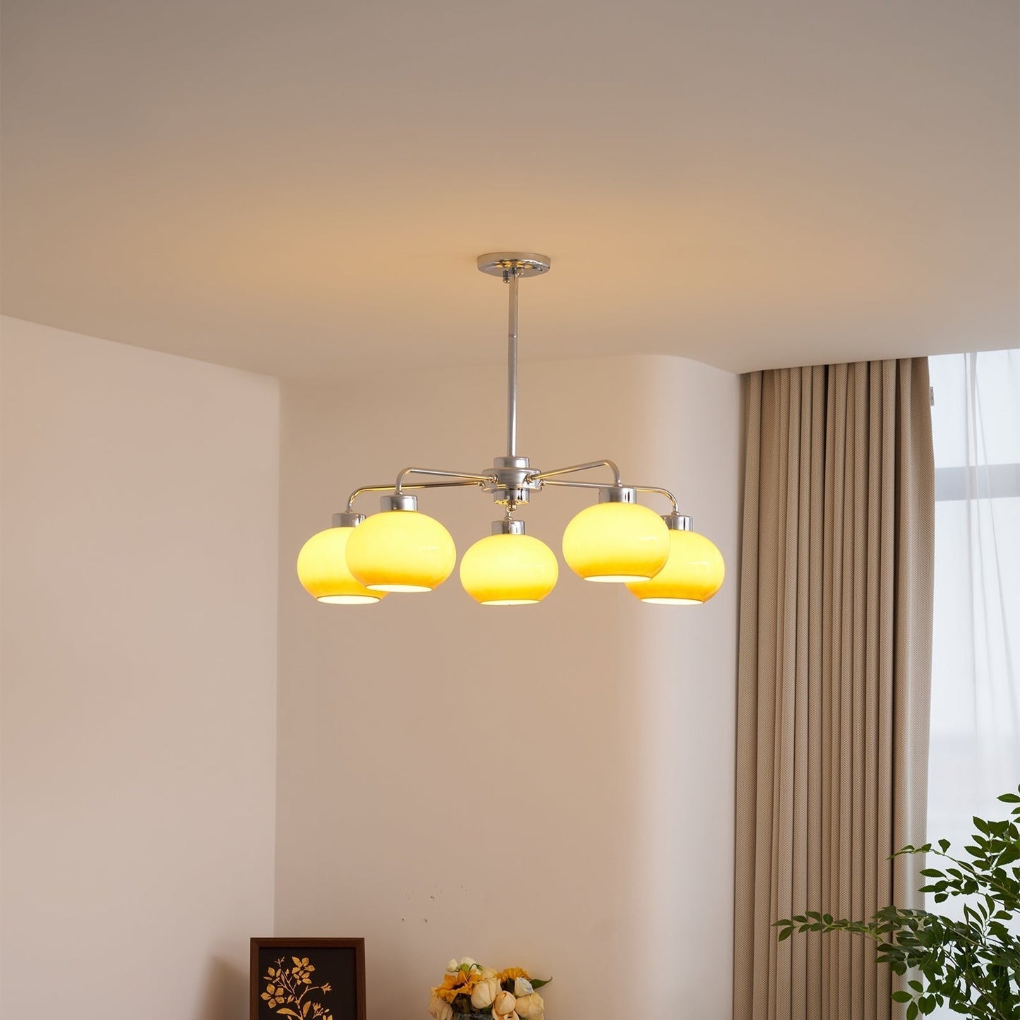Oval Glass Globe Chandelier