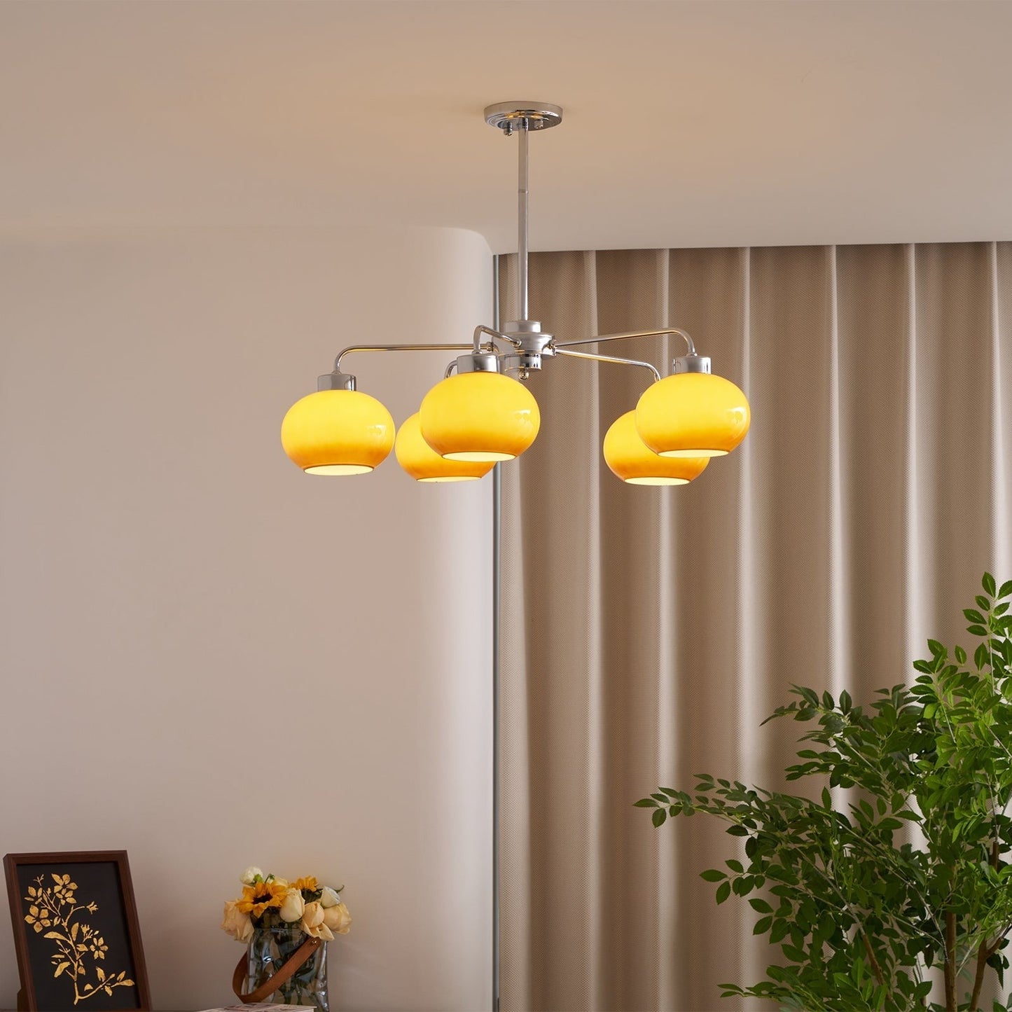 Oval Glass Globe Chandelier