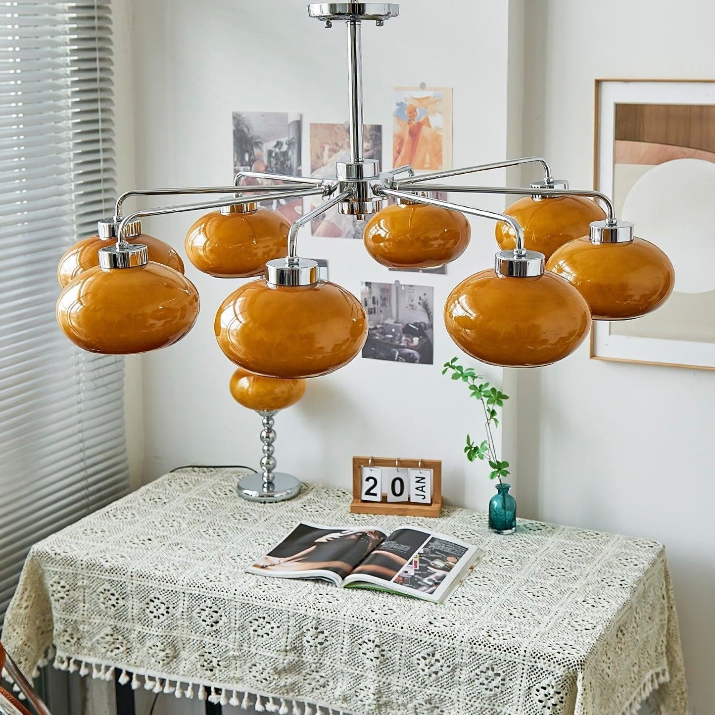 Oval Glass Globe Chandelier