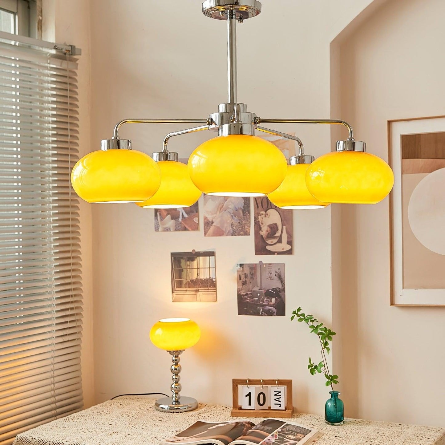 Oval Glass Globe Chandelier